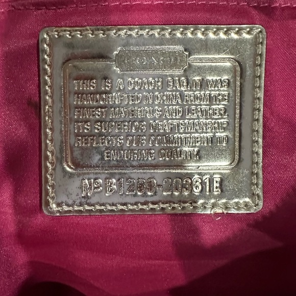 VINTAGE COACH Poppy Metallic Gold Champagne Leather Large Shoulder Bag RARE! - Picture 11 of 11